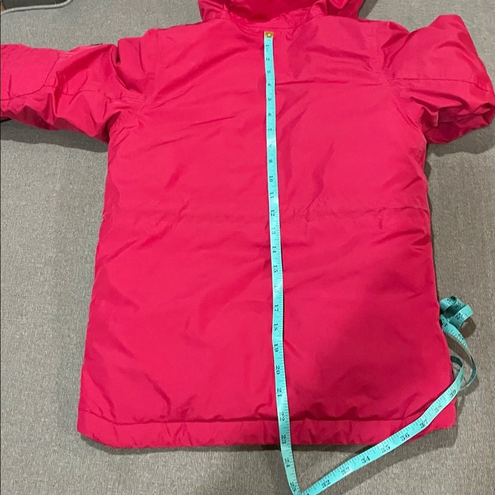 Lands' End Kids Pink Hooded Down Puffer Jacket grow a-longs